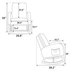26.8 Fauteuil à bascule haut dossier rembourré avec pochette latérale