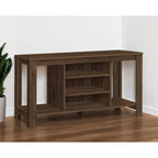 Meuble TV à étagères ouvertes en bois marron - 121,3 cm X 61,6 cm X 43,8 cm