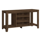Meuble TV à étagères ouvertes en bois marron - 121,3 cm X 61,6 cm X 43,8 cm