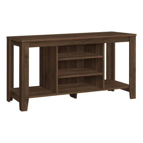 Meuble TV à étagères ouvertes en bois marron - 121,3 cm X 61,6 cm X 43,8 cm