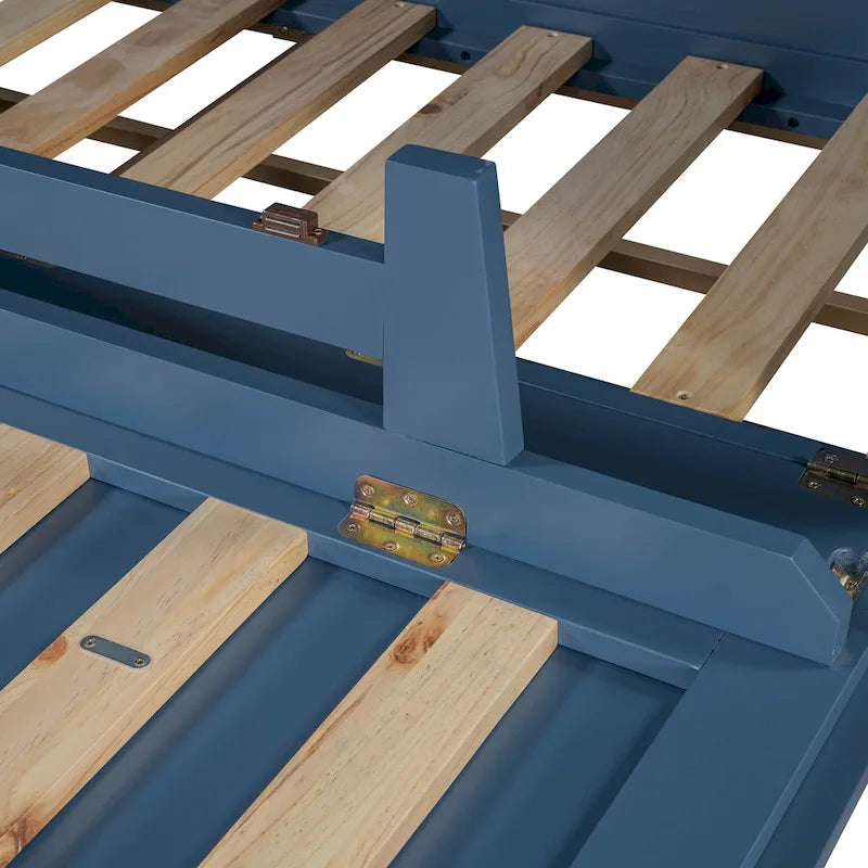 Lit escamotable Queen avec meuble de rangement, multifonctionnel, capacité de 180 kg