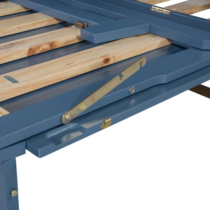 Lit escamotable Queen avec meuble de rangement, multifonctionnel, capacité de 180 kg