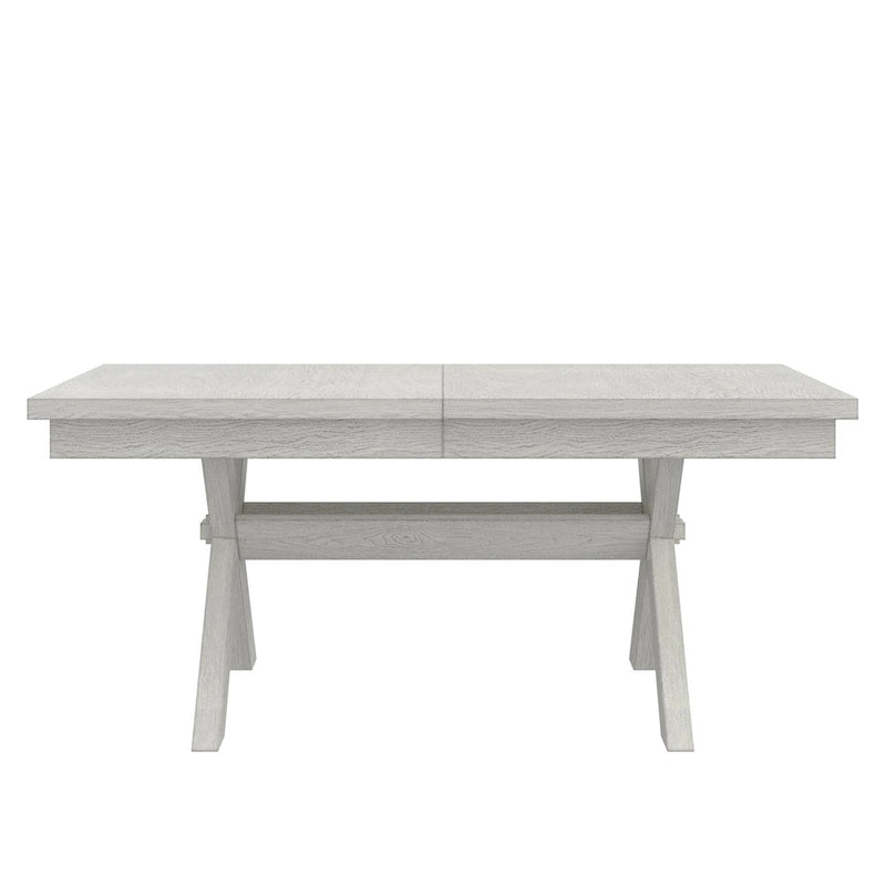 Table de salle à manger avec banc, table de salle à manger rectangulaire extensible en bois massif et 4 chaises de salle à manger en bois massif