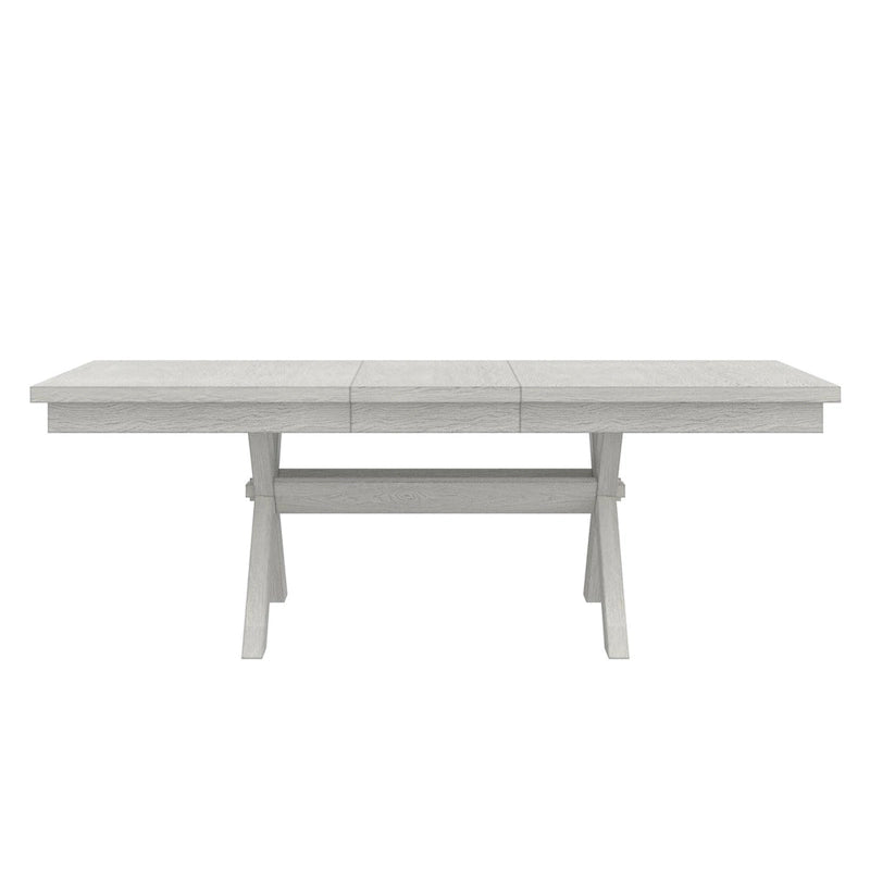 Table de salle à manger avec banc, table de salle à manger rectangulaire extensible en bois massif et 4 chaises de salle à manger en bois massif