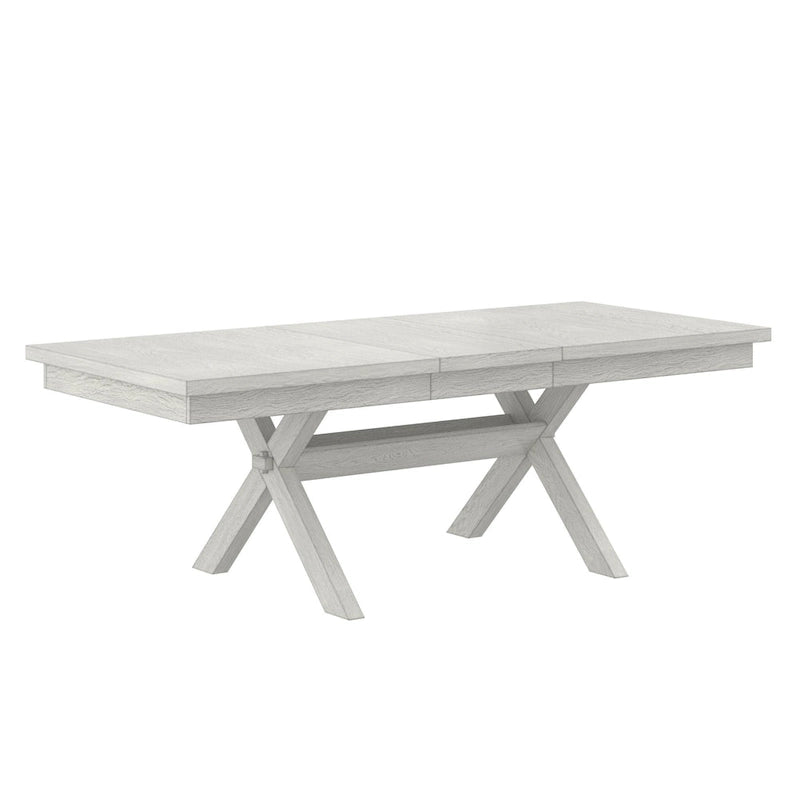 Table de salle à manger avec banc, table de salle à manger rectangulaire extensible en bois massif et 4 chaises de salle à manger en bois massif