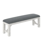 Table de salle à manger avec banc, table de salle à manger rectangulaire extensible en bois massif et 4 chaises de salle à manger en bois massif