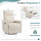 Fauteuil inclinable manuel avec fonction pivotante et glissante