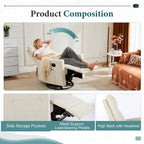 Fauteuil inclinable manuel avec fonction pivotante et glissante