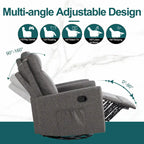 Fauteuil inclinable manuel avec fonction pivotante et glissante