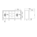 Buffet 2 portes 3 tiroirs Madrid
