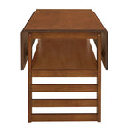 Ensemble table et chaises de salle à manger extensibles en bois, ensemble table et chaises de salle à manger du milieu du siècle avec 2 rallonges et étagère de rangement