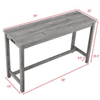 Ensemble table de bar et 3 tabourets de bar avec prise de courant, ensembles de chaises de table à manger en bois pour coin repas de cuisine