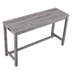 Ensemble table de bar et 3 tabourets de bar avec prise de courant, ensembles de chaises de table à manger en bois pour coin repas de cuisine