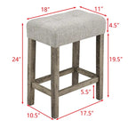 Ensemble table de bar et 3 tabourets de bar avec prise de courant, ensembles de chaises de table à manger en bois pour coin repas de cuisine