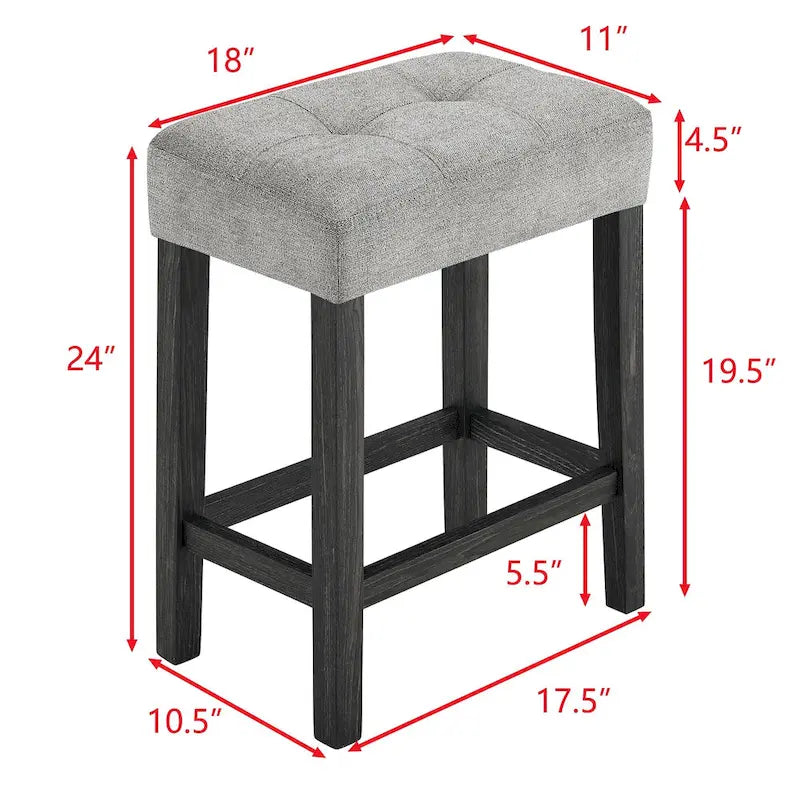 Ensemble table de bar et 3 tabourets de bar avec prise de courant, ensembles de chaises de table à manger en bois pour coin repas de cuisine
