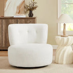 Fauteuil d'appoint pivotant en flanelle Art Leon