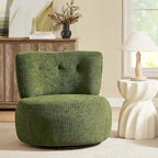 Fauteuil d'appoint pivotant en flanelle Art Leon