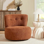 Fauteuil d'appoint pivotant en flanelle Art Leon