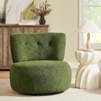 Fauteuil d'appoint pivotant en flanelle Art Leon