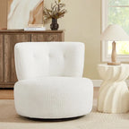 Fauteuil d'appoint pivotant en flanelle Art Leon
