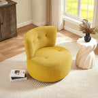 Fauteuil d'appoint pivotant en flanelle Art Leon