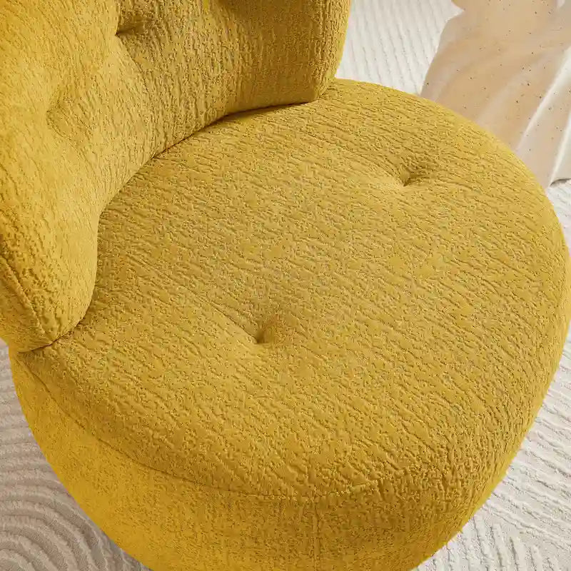 Fauteuil d'appoint pivotant en flanelle Art Leon