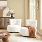 Fauteuil d'appoint pivotant en flanelle Art Leon