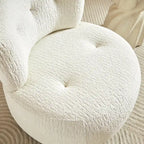 Fauteuil d'appoint pivotant en flanelle Art Leon