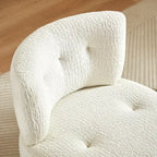 Fauteuil d'appoint pivotant en flanelle Art Leon