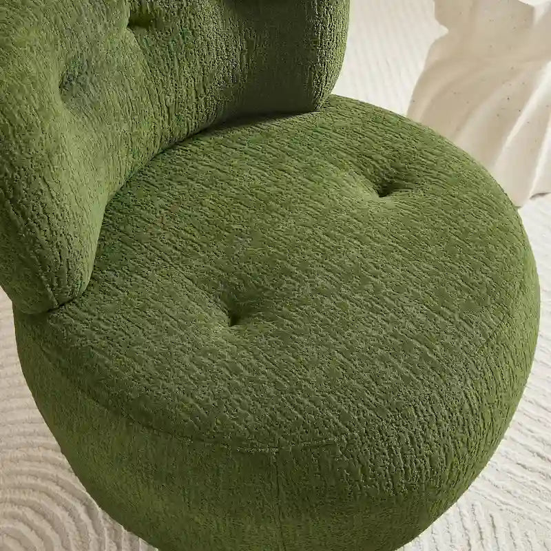 Fauteuil d'appoint pivotant en flanelle Art Leon