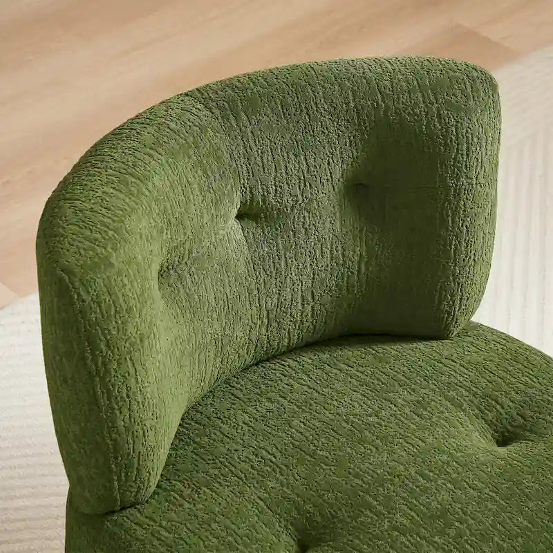 Fauteuil d'appoint pivotant en flanelle Art Leon