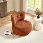 Fauteuil d'appoint pivotant en flanelle Art Leon