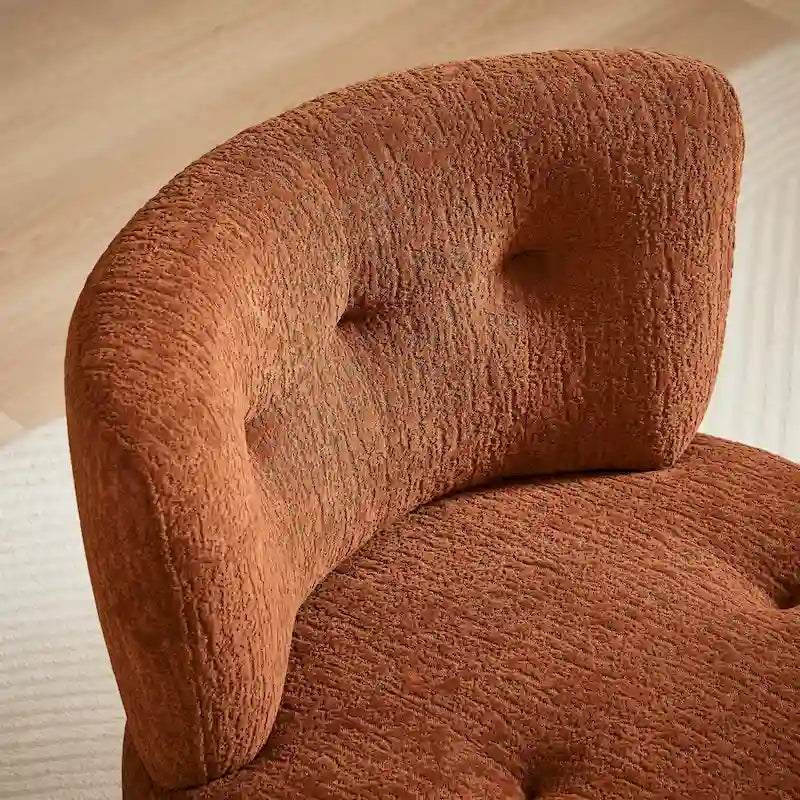 Fauteuil d'appoint pivotant en flanelle Art Leon