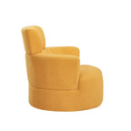 Fauteuil pivotant à 360°, Fauteuil cylindrique rembourré avec appui-tête réglable, Canapé-fauteuil rond pivotant moderne pour salon