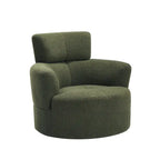 Fauteuil pivotant à 360°, Fauteuil cylindrique rembourré avec appui-tête réglable, Canapé-fauteuil rond pivotant moderne pour salon