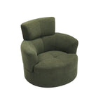 Fauteuil pivotant à 360°, Fauteuil cylindrique rembourré avec appui-tête réglable, Canapé-fauteuil rond pivotant moderne pour salon