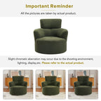 Fauteuil pivotant à 360°, Fauteuil cylindrique rembourré avec appui-tête réglable, Canapé-fauteuil rond pivotant moderne pour salon