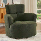 Fauteuil pivotant à 360°, Fauteuil cylindrique rembourré avec appui-tête réglable, Canapé-fauteuil rond pivotant moderne pour salon
