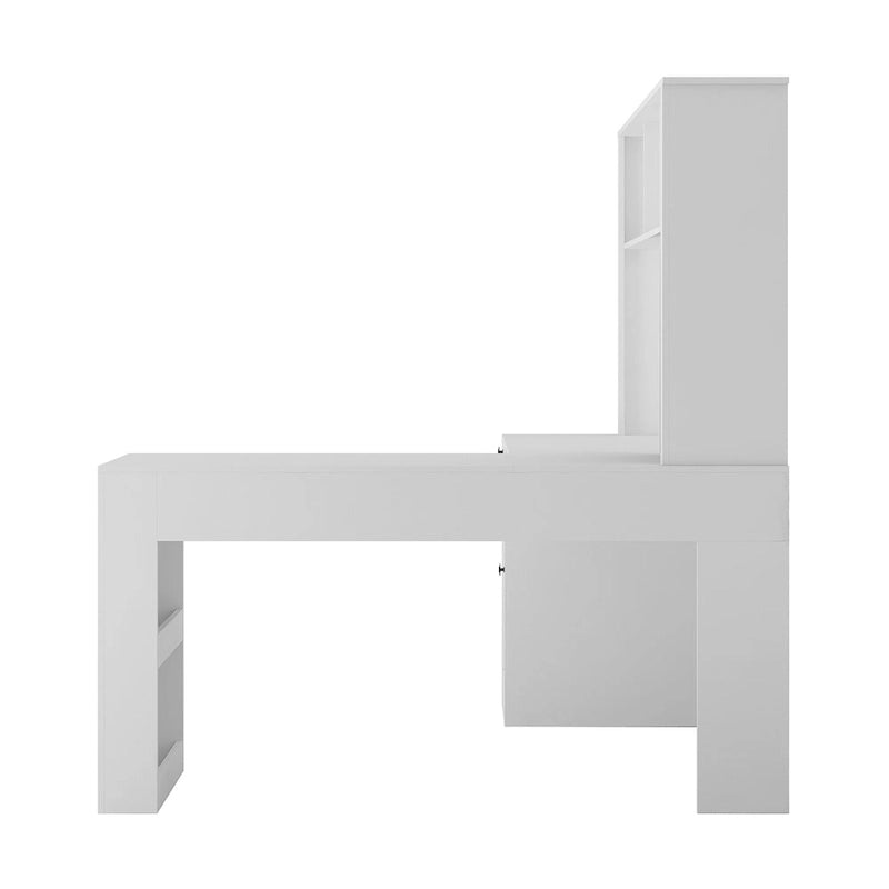 Bureau d'angle avec prise, Bureau d'ordinateur avec tiroirs, Bibliothèque