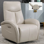 Fauteuil inclinable électrique 270° pivotant et basculant en similicuir avec 2 poches latérales, ports USB et USB-C