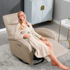 Fauteuil inclinable électrique 270° pivotant et basculant en similicuir avec 2 poches latérales, ports USB et USB-C