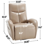 Fauteuil inclinable électrique 270° pivotant et basculant en similicuir avec 2 poches latérales, ports USB et USB-C