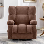 Fauteuil inclinable électrique bleu avec chauffage, massage, chargement USB, rangement latéral et télécommande