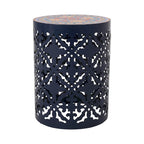 Table d'appoint Chetola d'intérieur en dentelle ajourée avec plateau en carrelage par Christopher Knight Home