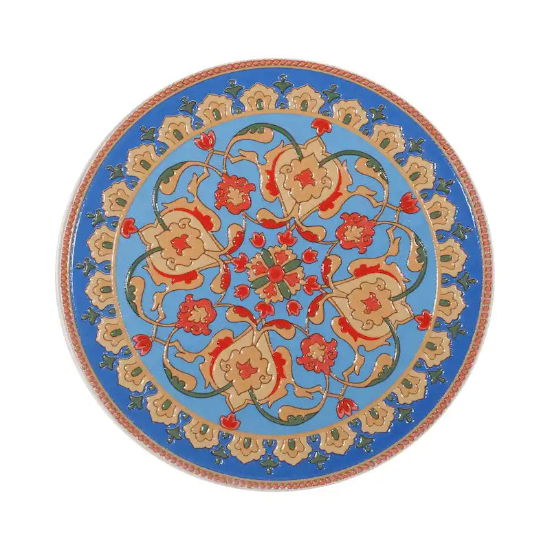 Table d'appoint Chetola d'intérieur en dentelle ajourée avec plateau en carrelage par Christopher Knight Home