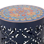 Table d'appoint Chetola d'intérieur en dentelle ajourée avec plateau en carrelage par Christopher Knight Home