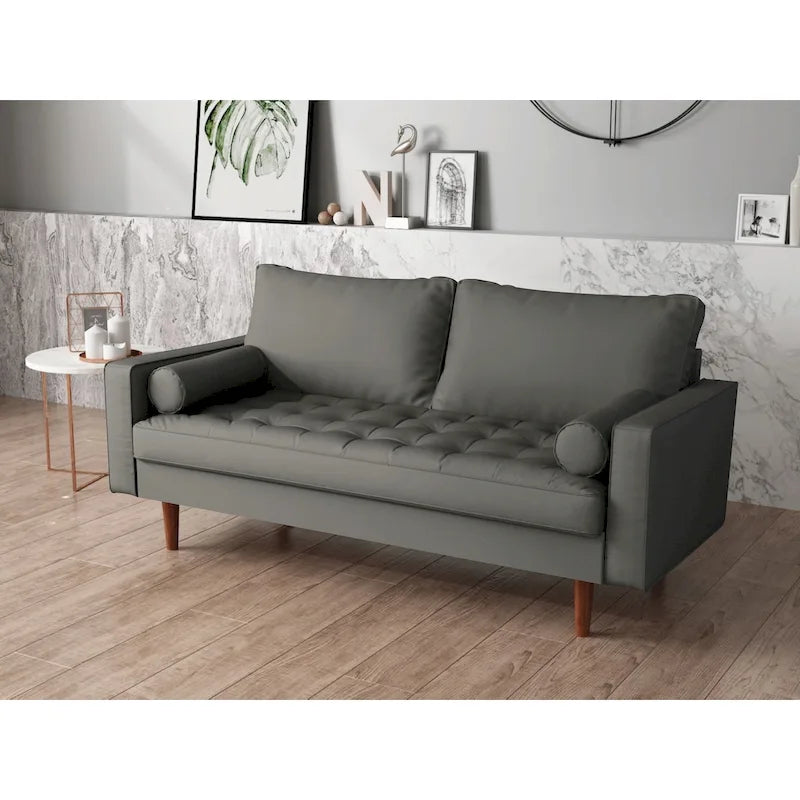 Canapé deux places en similicuir style Mid-century Modern Wilson