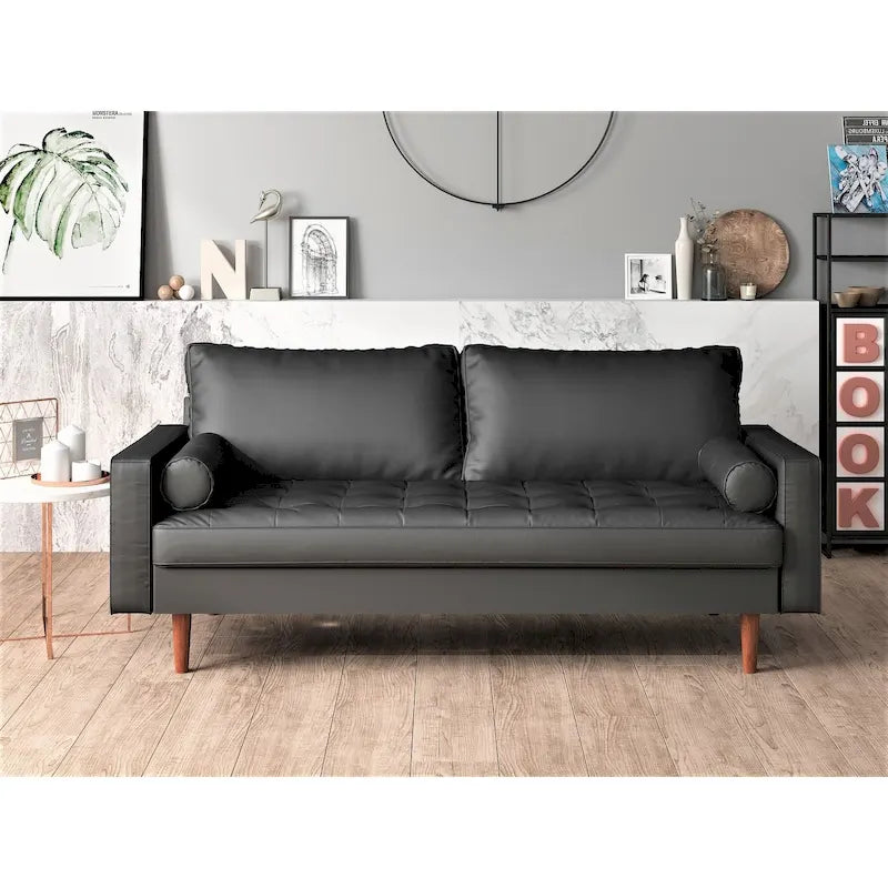 Canapé deux places en similicuir style Mid-century Modern Wilson