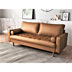Canapé deux places en similicuir style Mid-century Modern Wilson