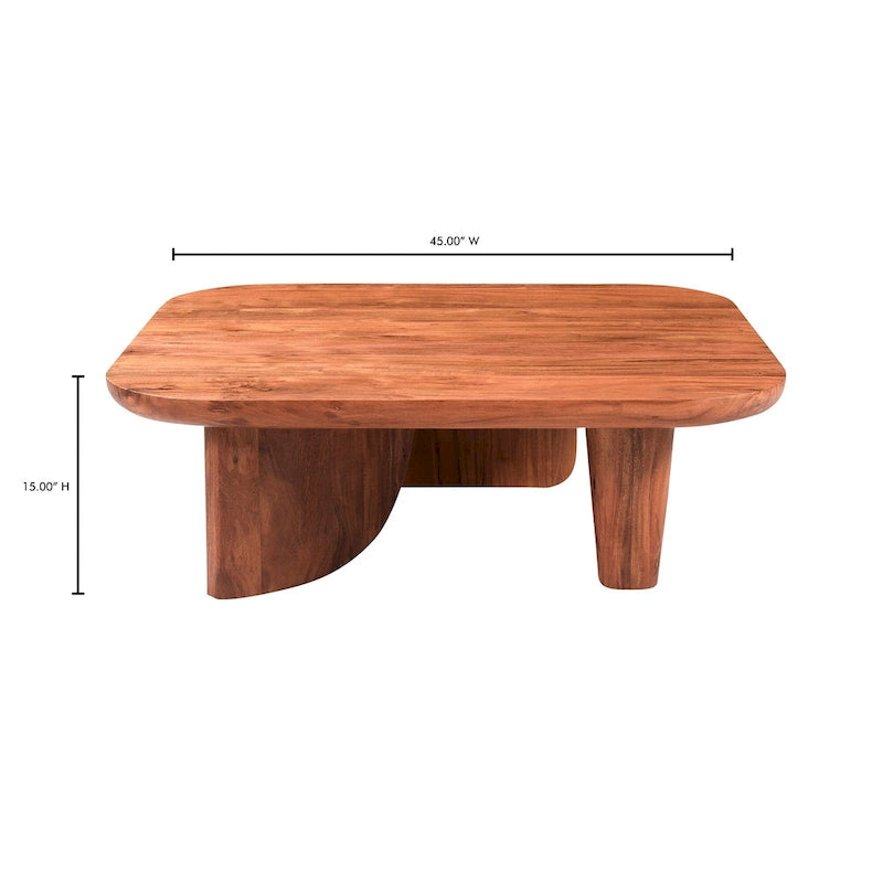Table basse rustique en acacia massif Aurelle Home